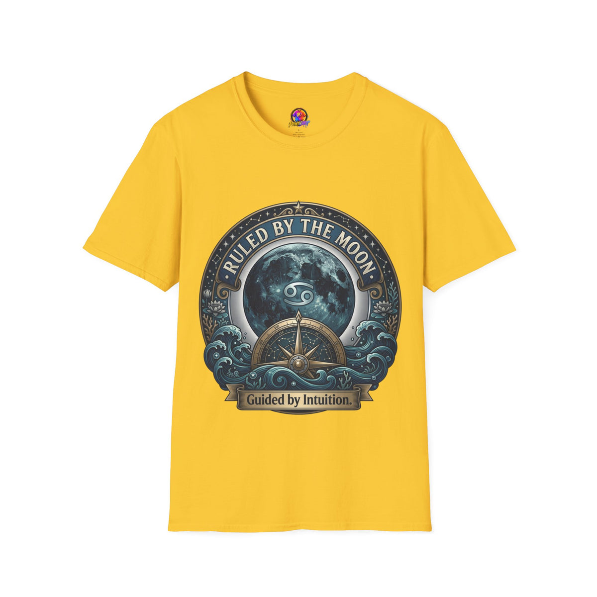 Cancer Zodiac Ruled by the Moon T-Shirt — Celestial Astrology Zodiac Graphic Tee