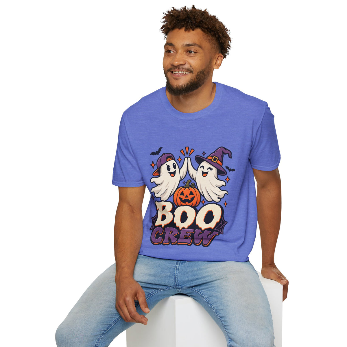 Boo Crew Halloween T-Shirt — Cute Ghosts & Pumpkin Graphic