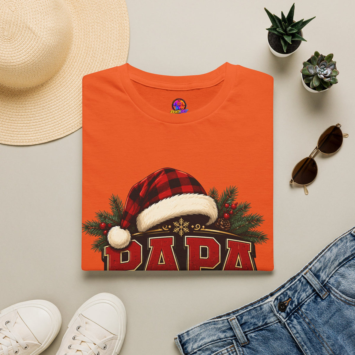 Papa Claus T-Shirt — Festive Holiday Dad Christmas Tee
