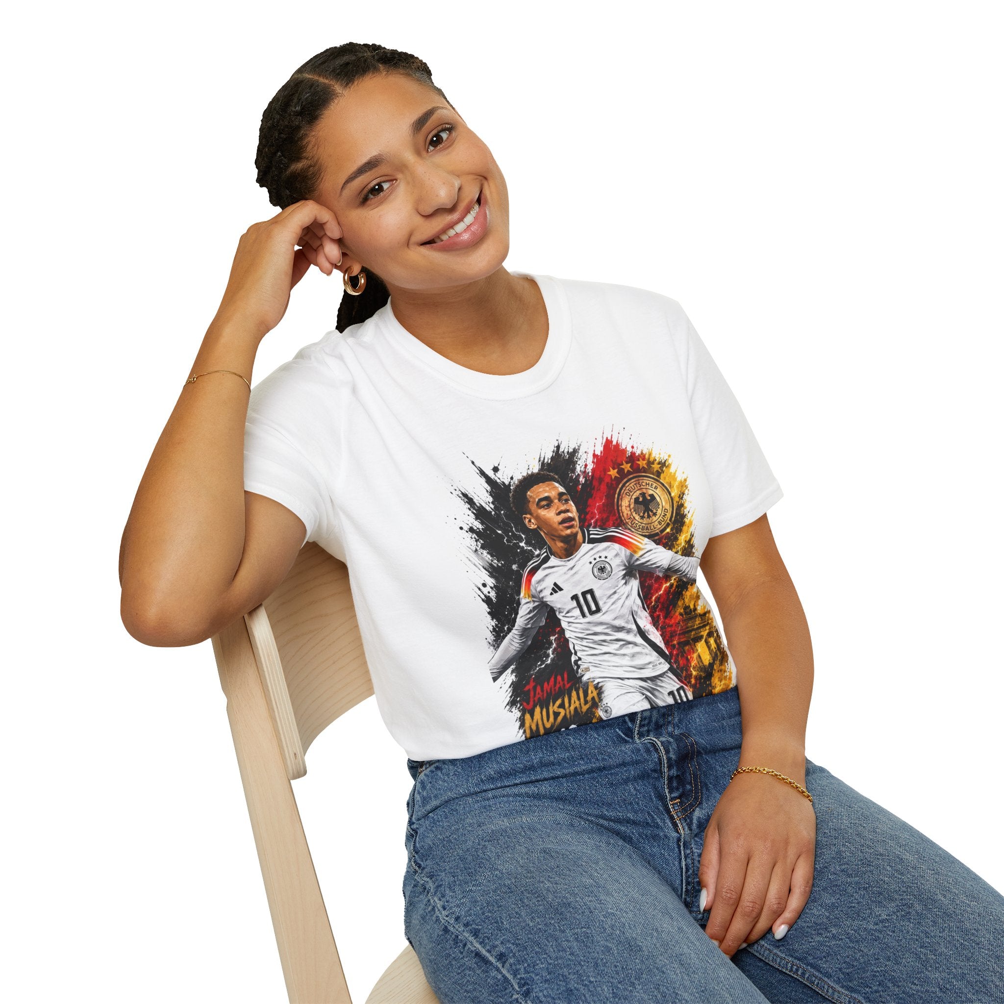 Germany Soccer Player Graphic T-Shirt — Jamal Musiala Germany Jersey Design