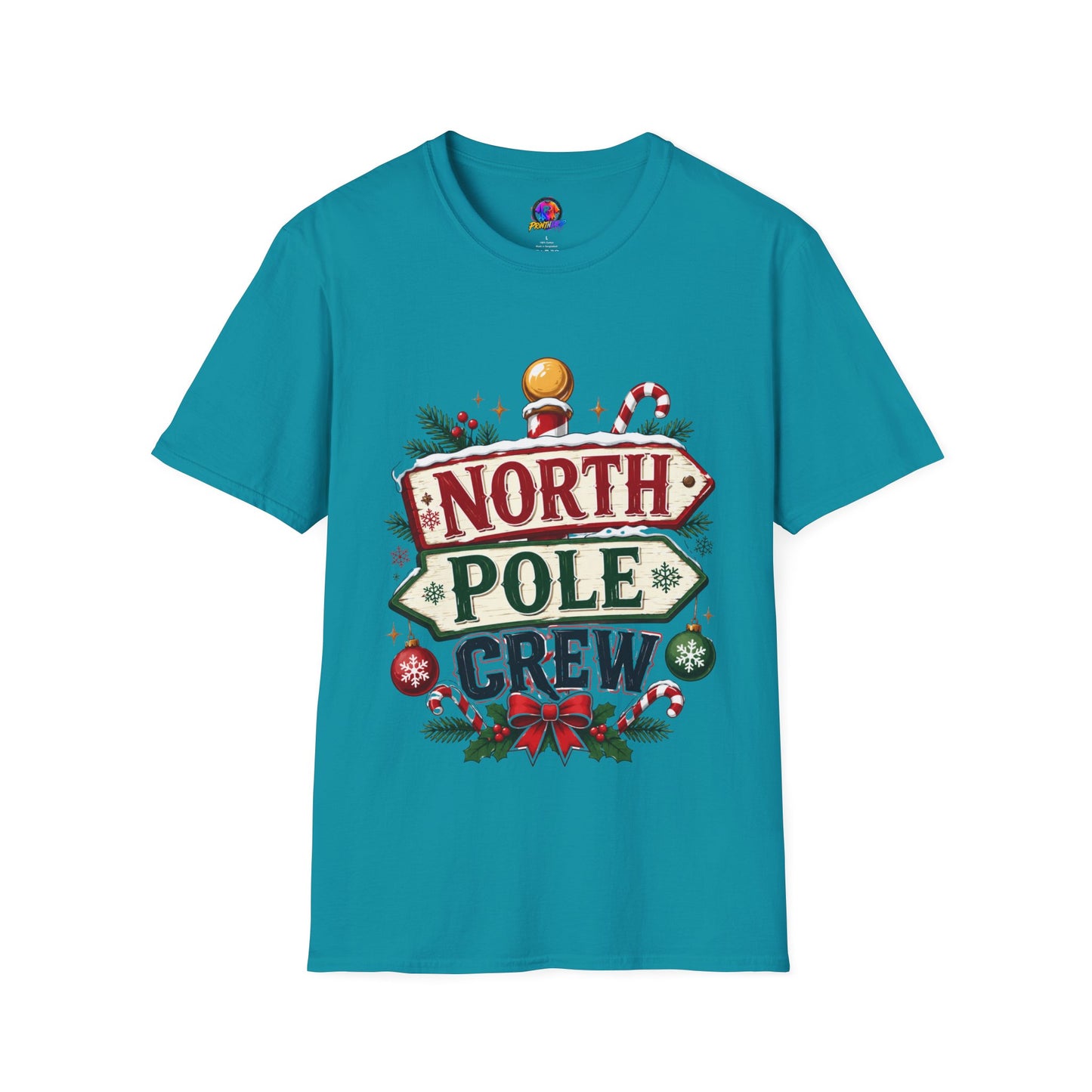 T-Shirt — North Pole Crew Christmas Holiday Graphic Tee