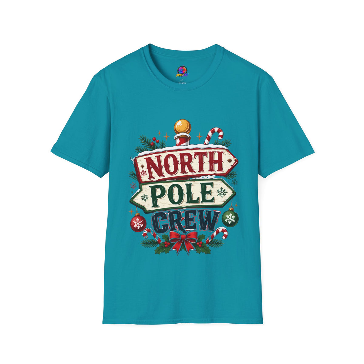 T-Shirt — North Pole Crew Christmas Holiday Graphic Tee