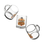 Harvest Blessings Glass Mug — 10oz Thanksgiving Pumpkin Fall Coffee Cup