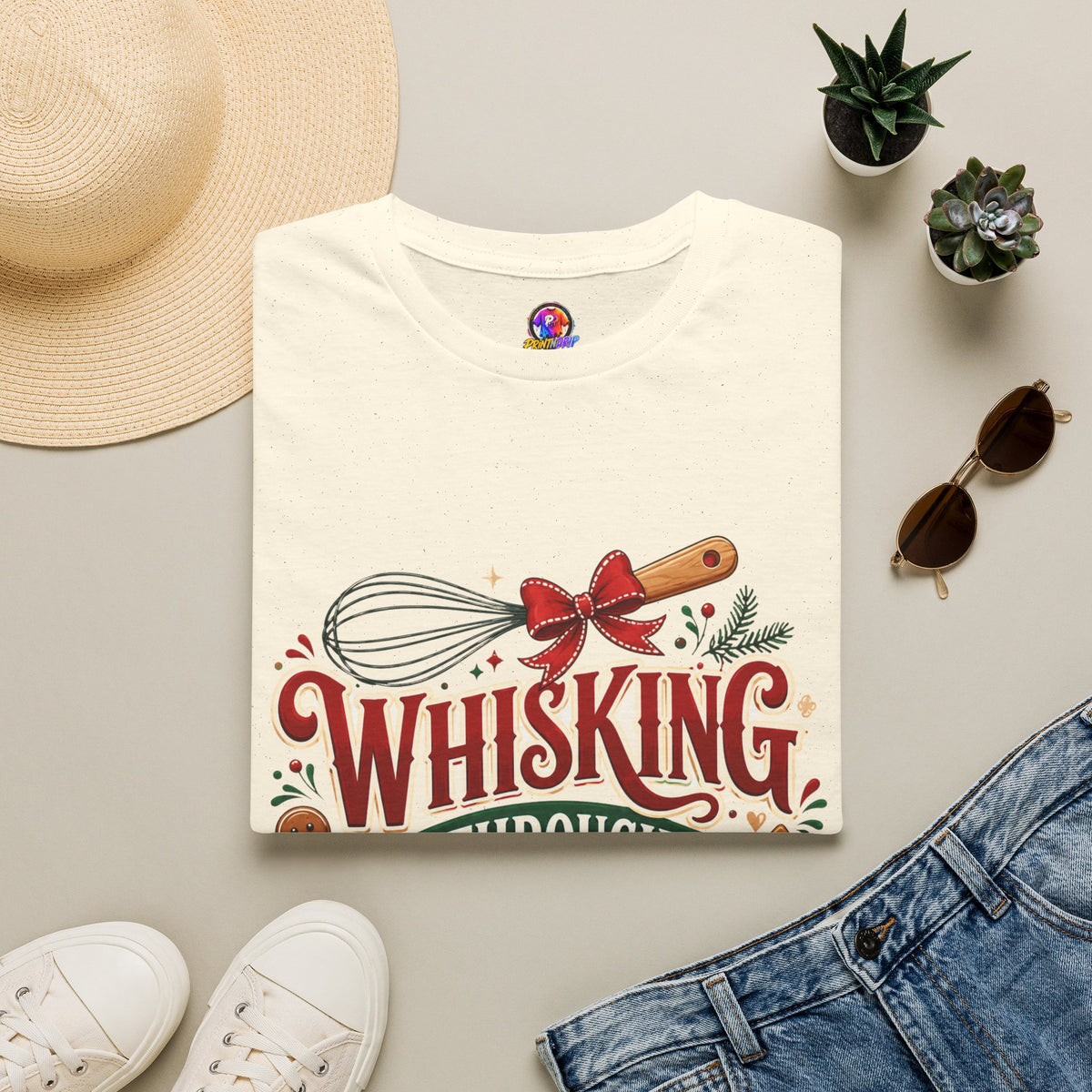 Christmas Baking T‑Shirt — "Whisking Through Christmas" Holiday Tee