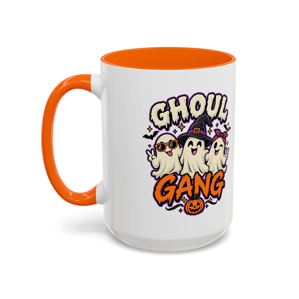 Ghoul Gang Coffee Mug — Cute Halloween Ghosts Accent Mug (11/15oz)