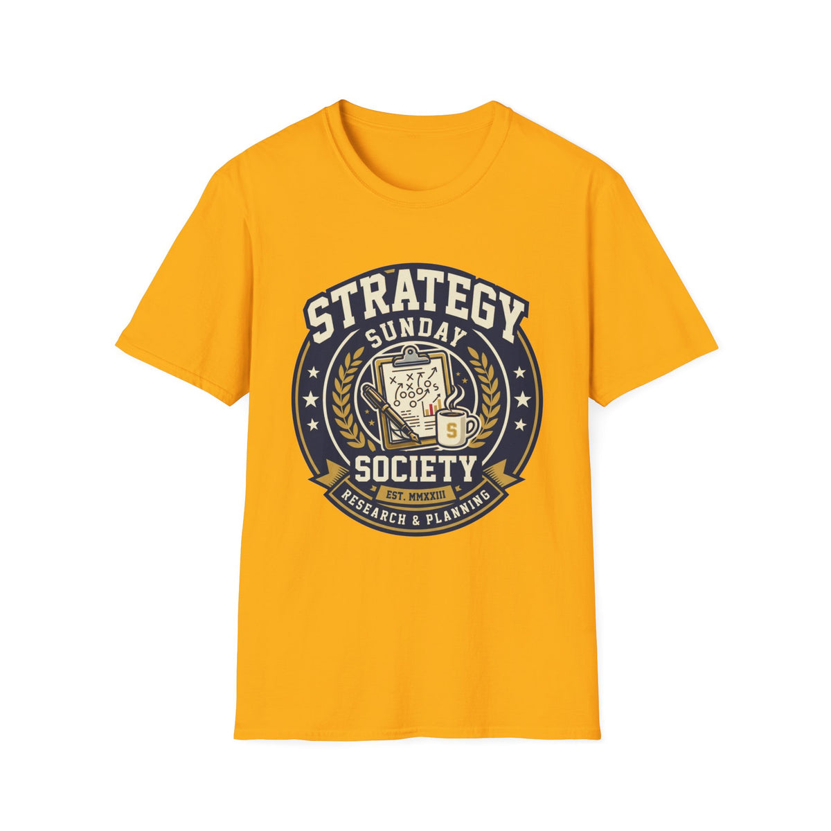 Strategy Society Sunday T‑Shirt — Retro Emblem Gaming / Strategy Club Tee - Trending Now - August 2026