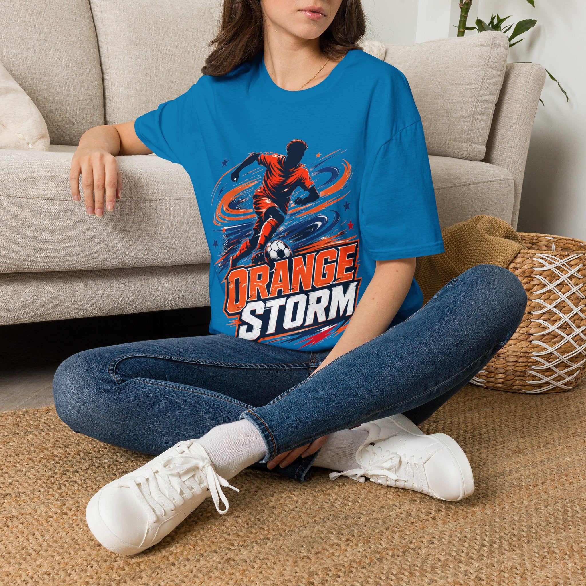 Netherlands Orange Storm Soccer T-Shirt — Dynamic Player Graphic Tee