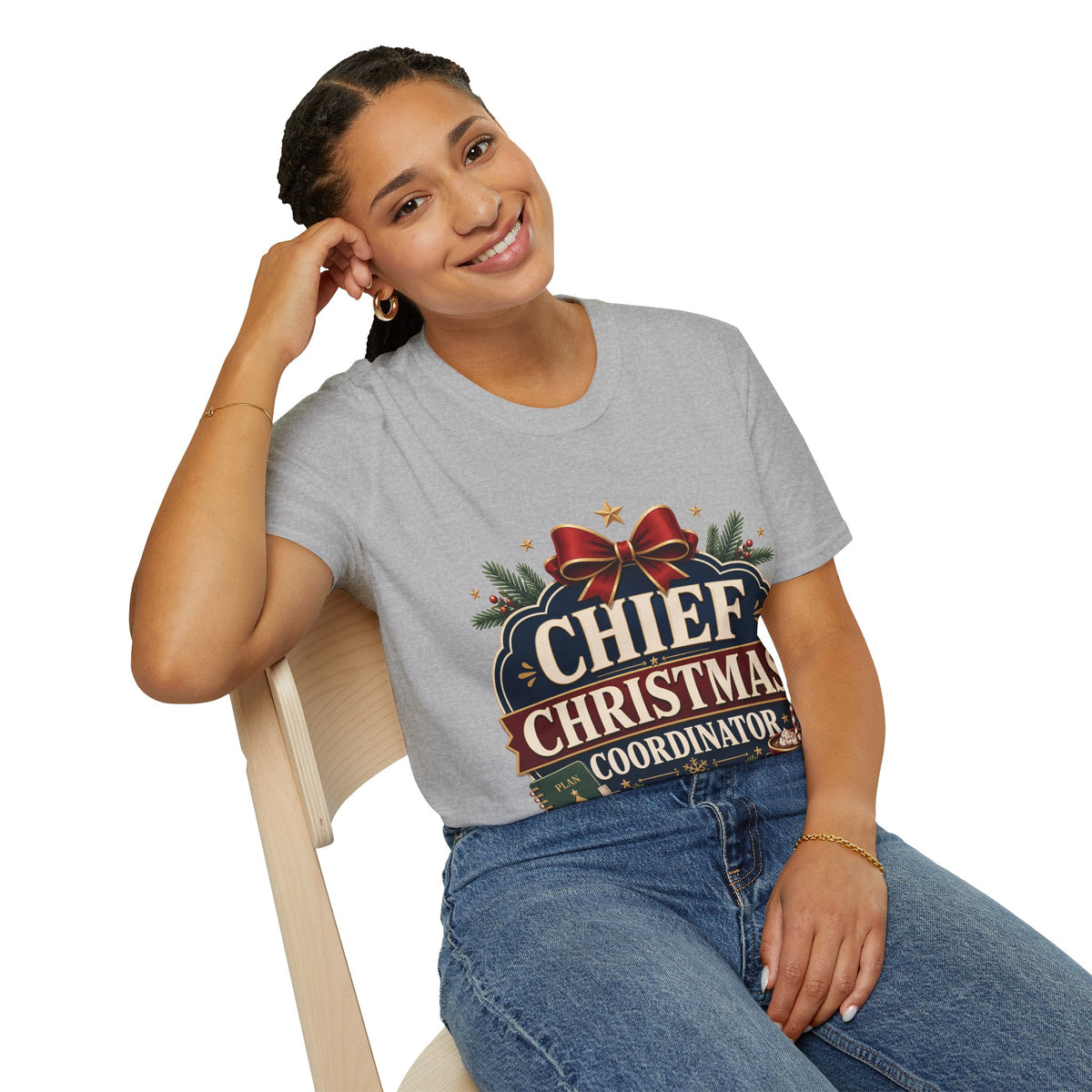 Christmas T-Shirt — "Chief Christmas Coordinator" Holiday Graphic Tee