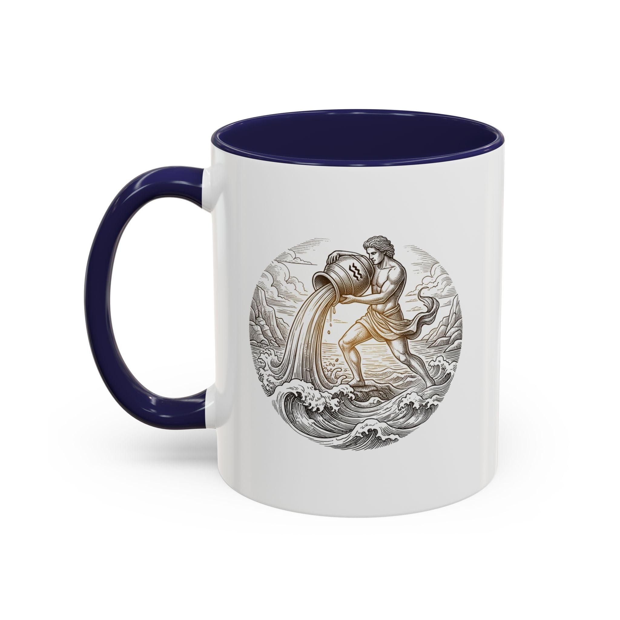 Aquarius Zodiac Coffee Mug — Astrology Sign Accent Mug
