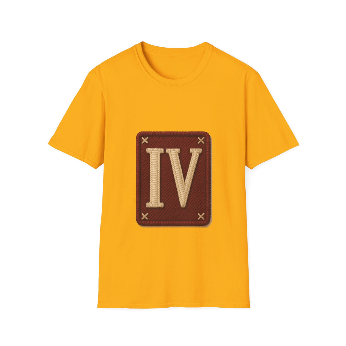 Roman Numeral IV Vintage Patch T-Shirt — Minimal Retro 4 Shirt - Trending Now - August 2026
