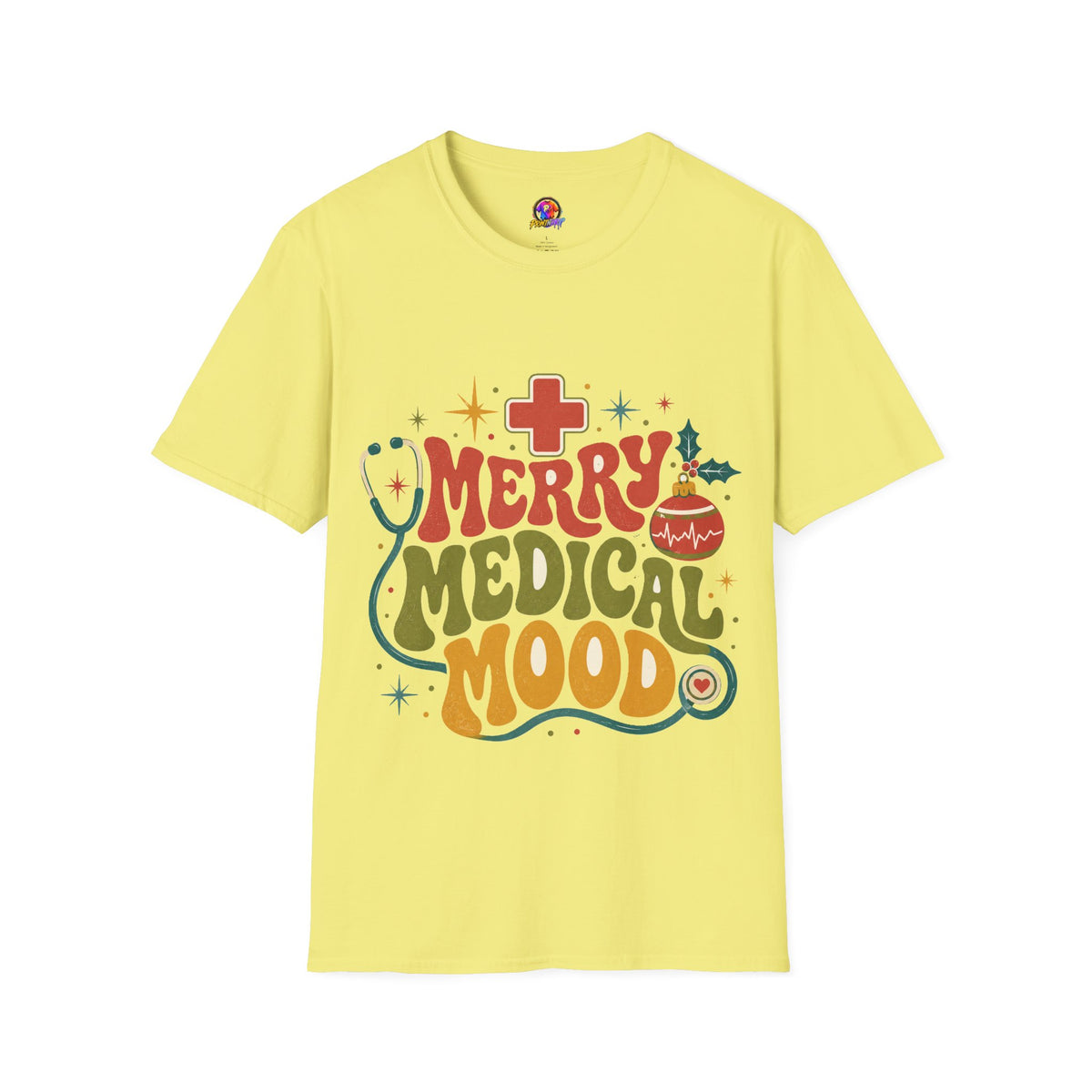 Merry Medical Mood T-Shirt — Christmas Nurse & Healthcare Holiday Tee