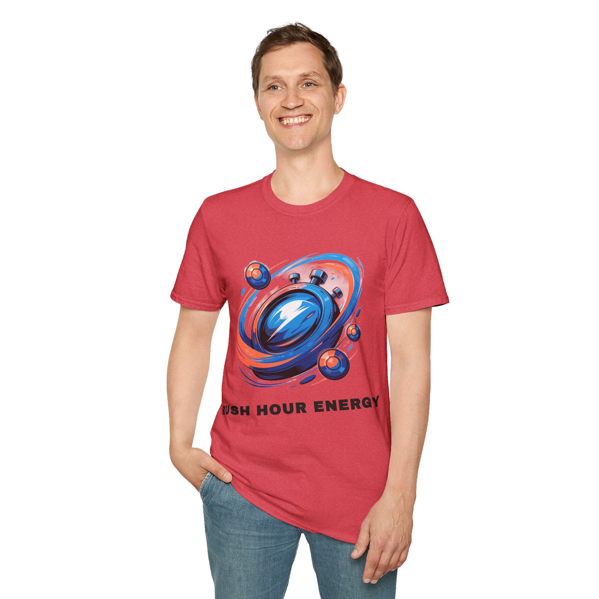 Stopwatch Orbit T-Shirt — 'Rush Hour Energy' Retro Space Graphic Tee - Trending Now - September 2026