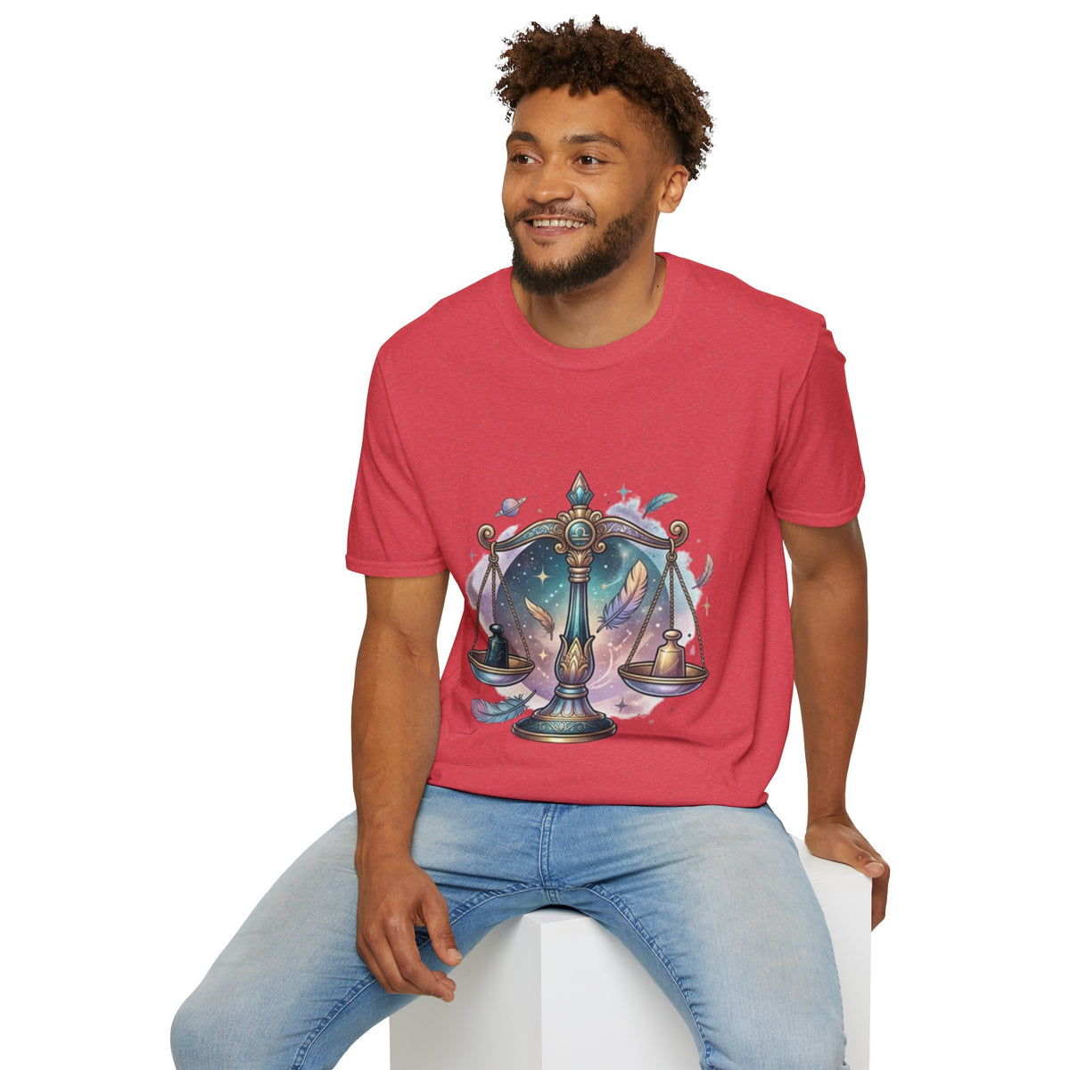 Libra Scales Zodiac T-Shirt — Celestial Astrology Graphic Tee