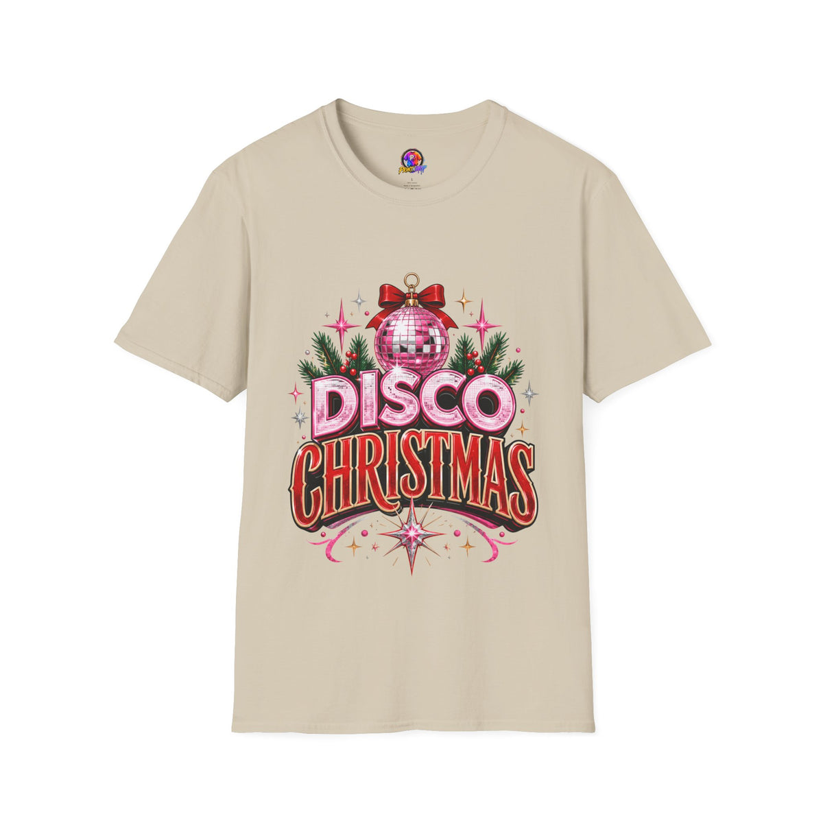 Disco Christmas T-Shirt — Retro Glitter Ornament Holiday Tee