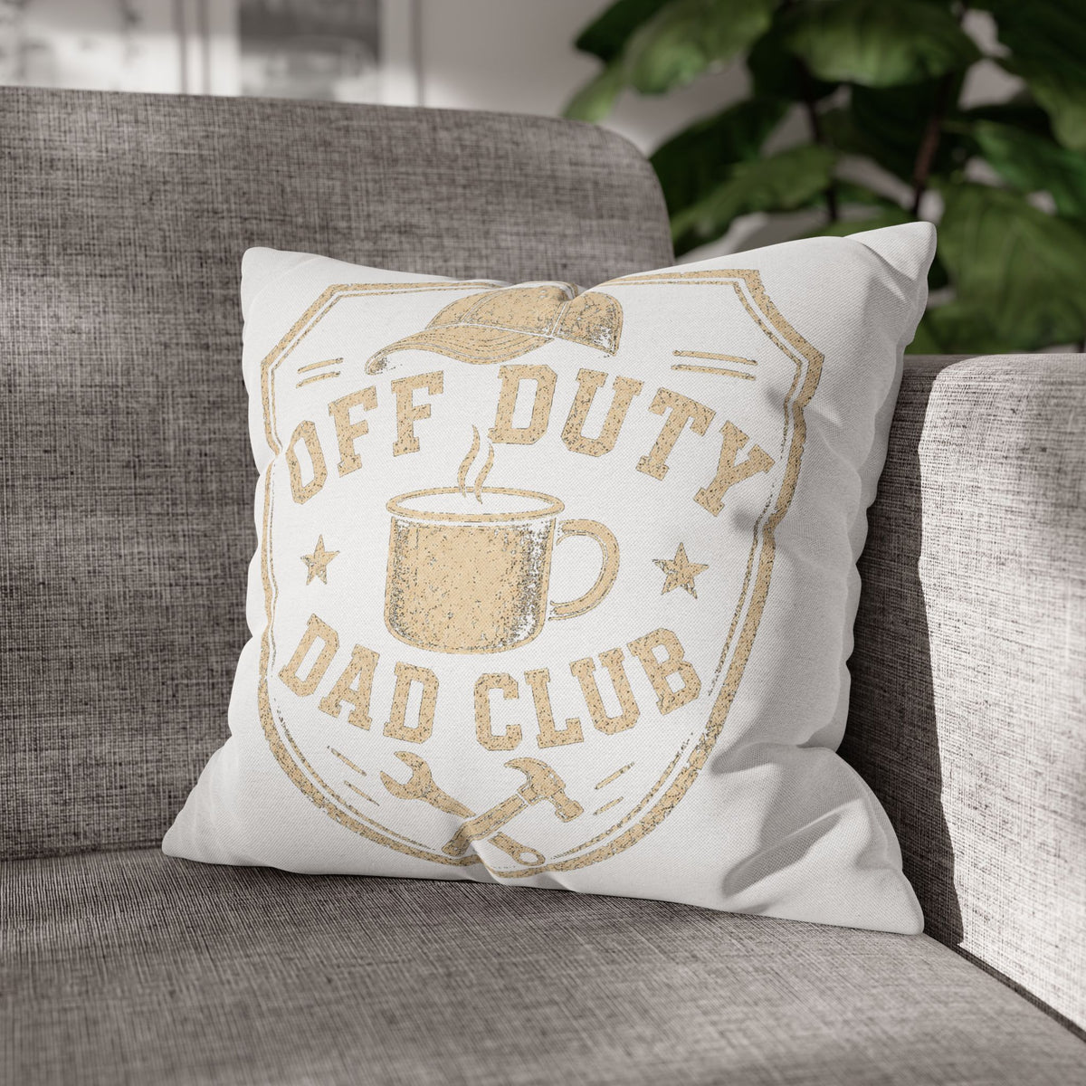 Off Duty Dad Club Decorative Pillowcase