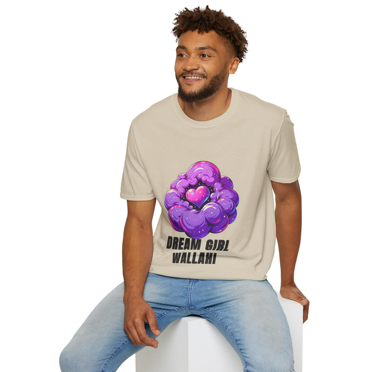 Dream Girl Wallahi T-Shirt — Cute Purple Heart Cloud Graphic Tee - Trending Now - August 2026