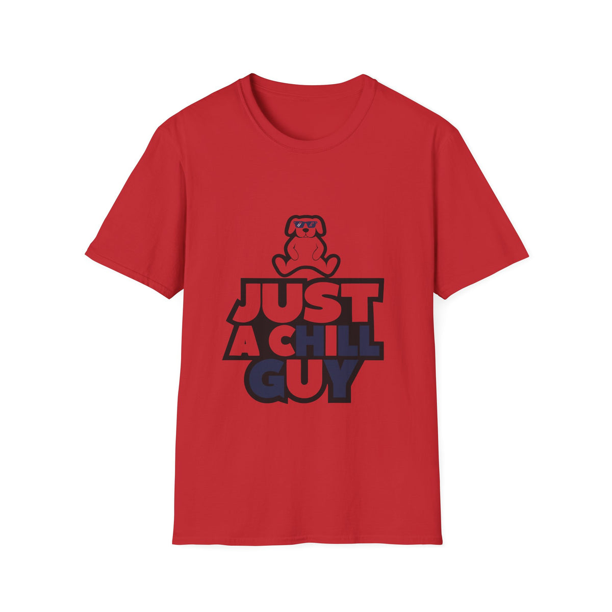 Just A Chill Guy Deconstructed Block T-Shirt - Minimalist Viral Meme Tee - Trending Now - September 2026
