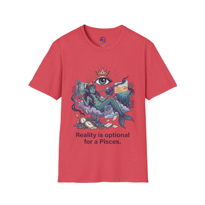 Pisces Mystic Tee — "Reality is optional for a Pisces" Astrological Graphic T-Shirt