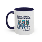Aquarius Coffee Mug - "Unapologetically Unconventional" Zodiac Accent Mug 11oz