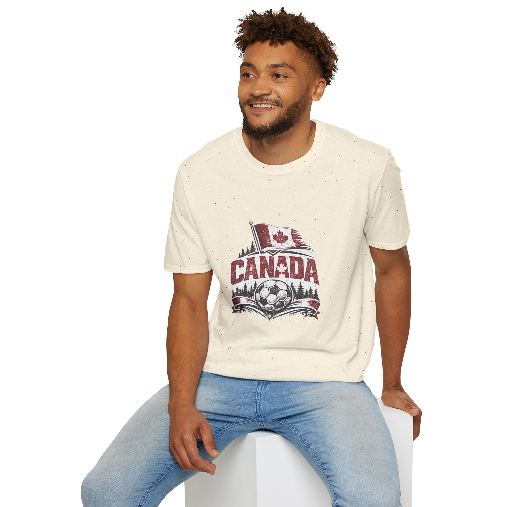 Canada Soccer T-Shirt – Vintage Maple Leaf Flag & Crest