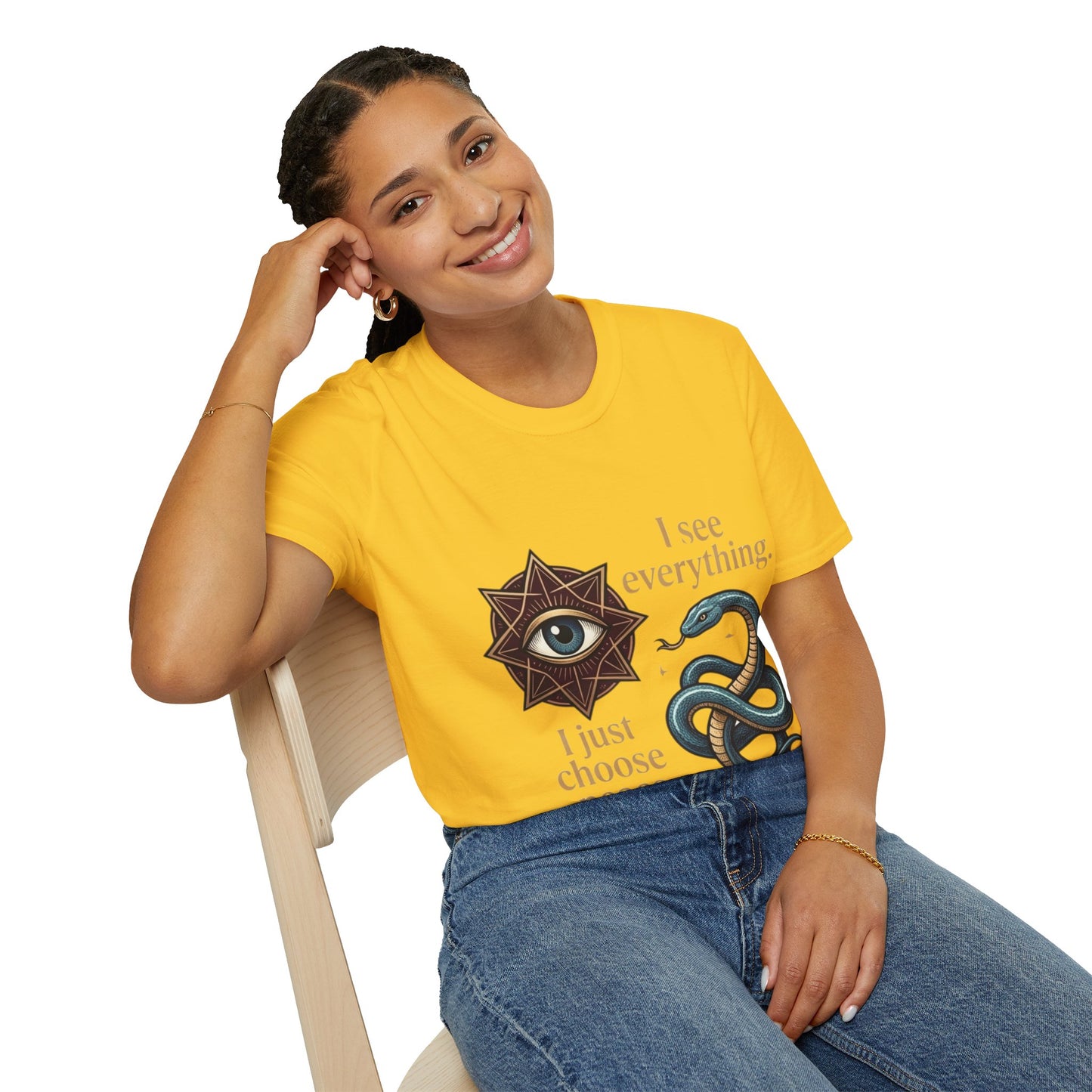 Scorpio “I See Everything” Zodiac T‑Shirt — Astrological Snake & All‑Seeing Eye Design