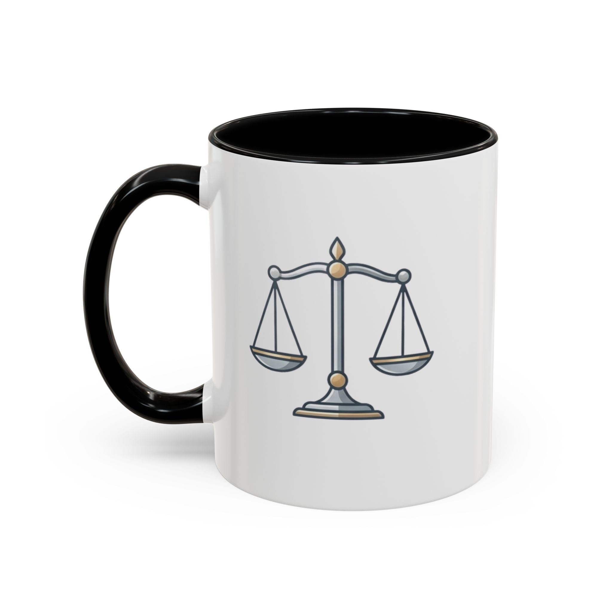 Libra Scales Accent Coffee Mug — Zodiac Libra Horoscope Gift
