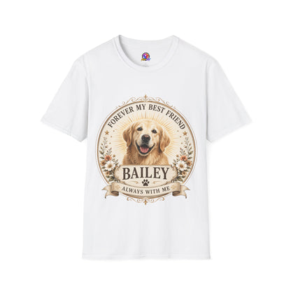 Dog Lover T-Shirt — “Forever My Best Friend” Personalized Golden Retriever Tee