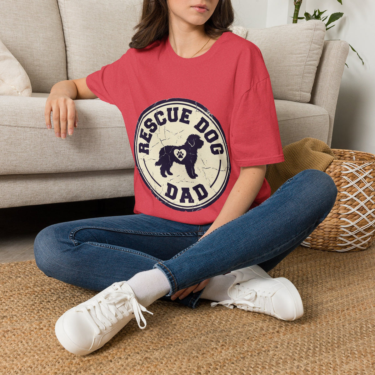 Rescue Dog Dad T-Shirt – Vintage Shelter Pup Support Tee
