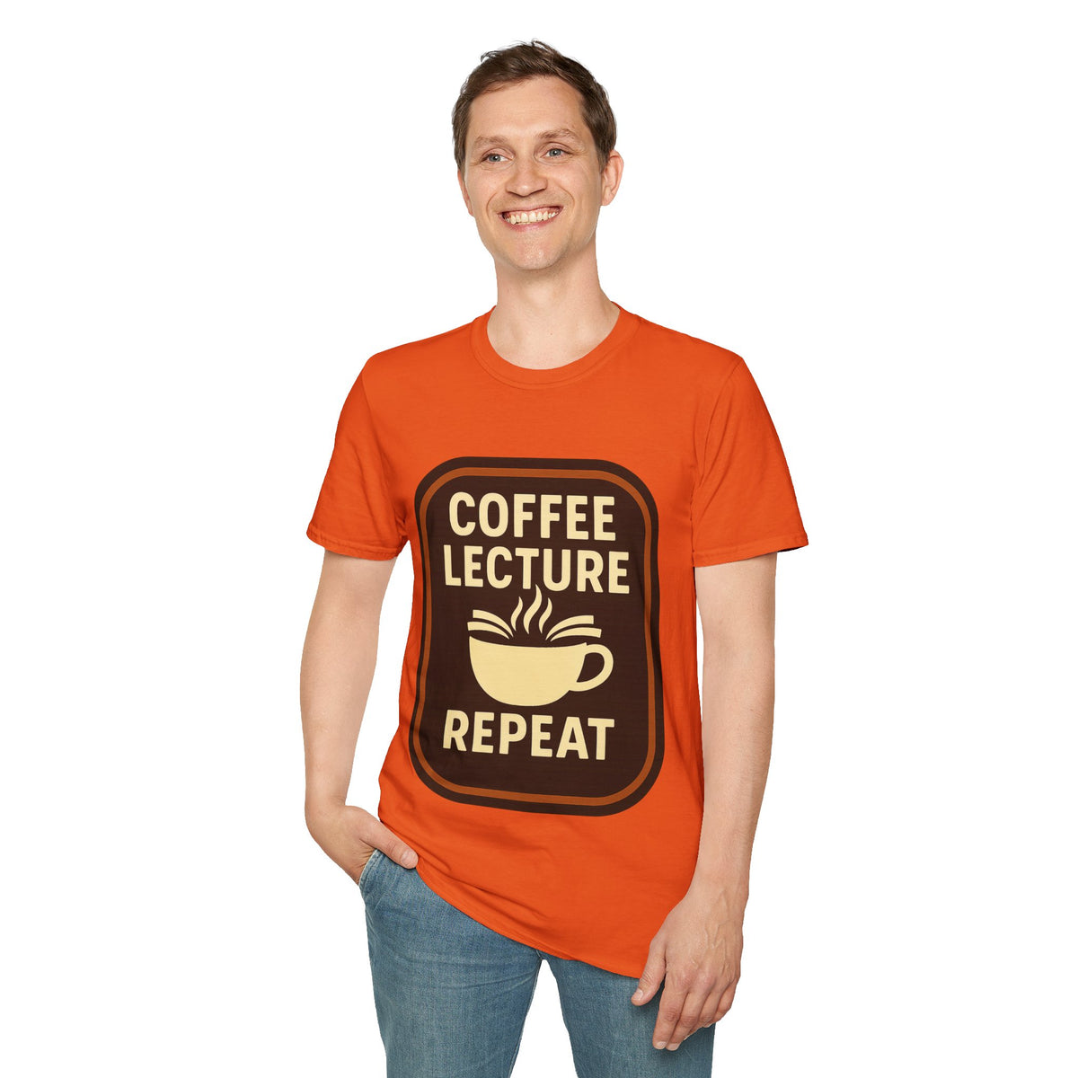 Coffee Lecture Repeat T‑Shirt — Funny Professor Coffee Tee for Teachers & Students - Trending Now - August 2026