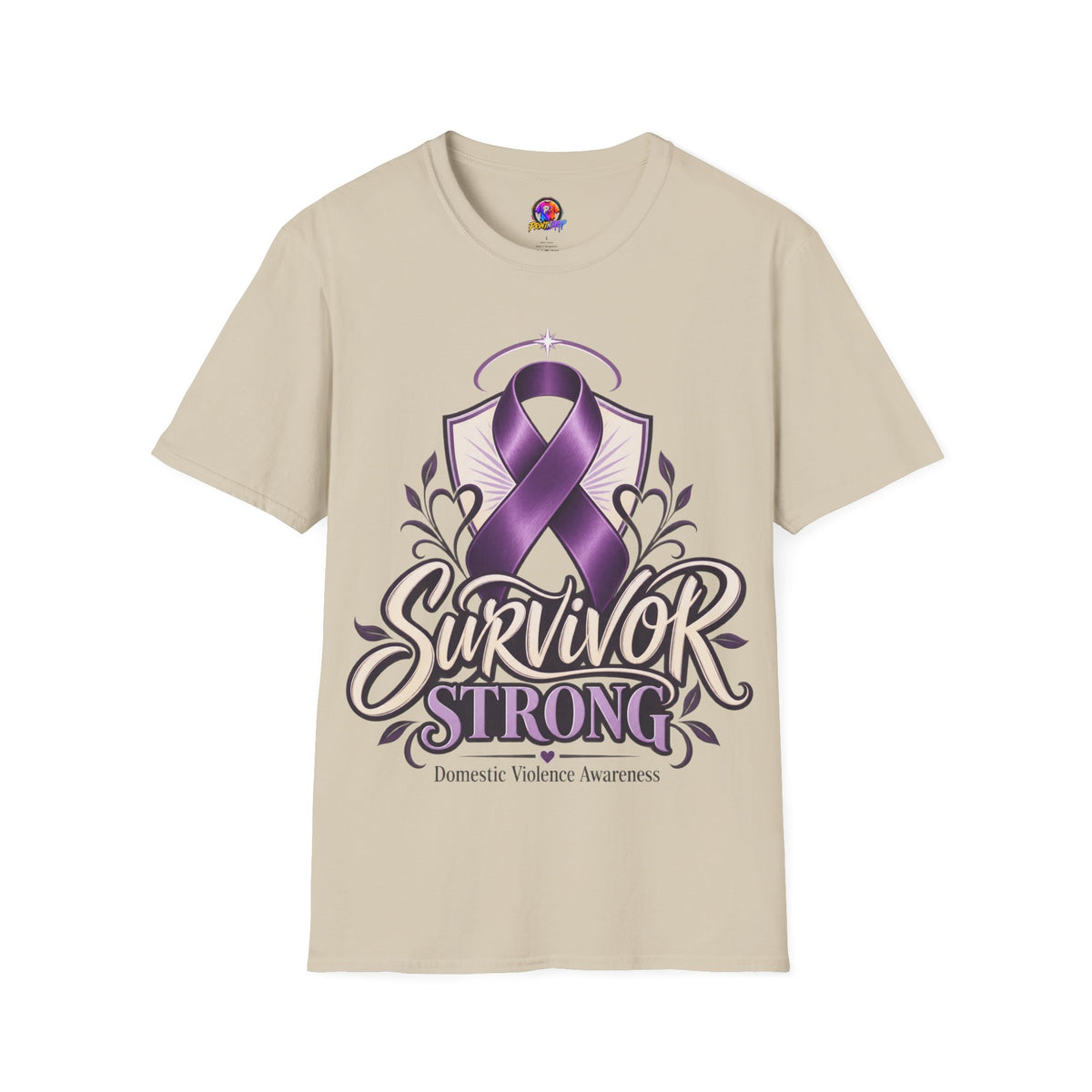 Survivor Strong T-Shirt — Domestic Violence Awareness Purple Ribbon Tee