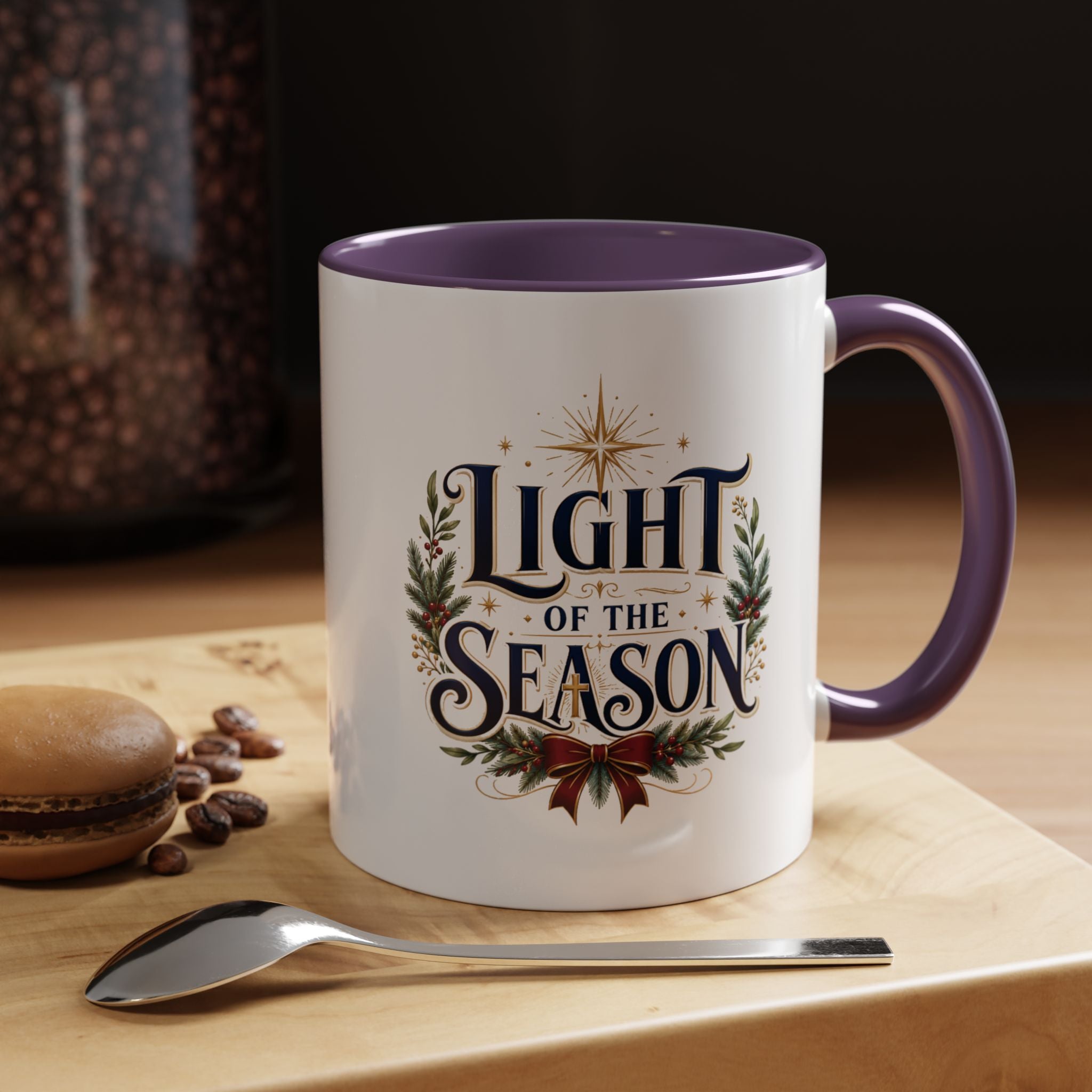 Christmas Light of the Season Accent Coffee Mug — Holiday Christmas Tea Cup