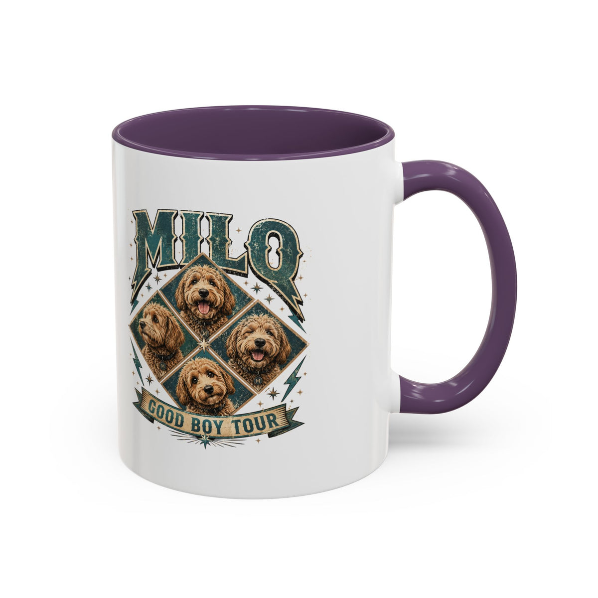 Milo Bailey Dog Dad Mom Good Boy Tour Accent Coffee Mug – Milo Dog Portraits