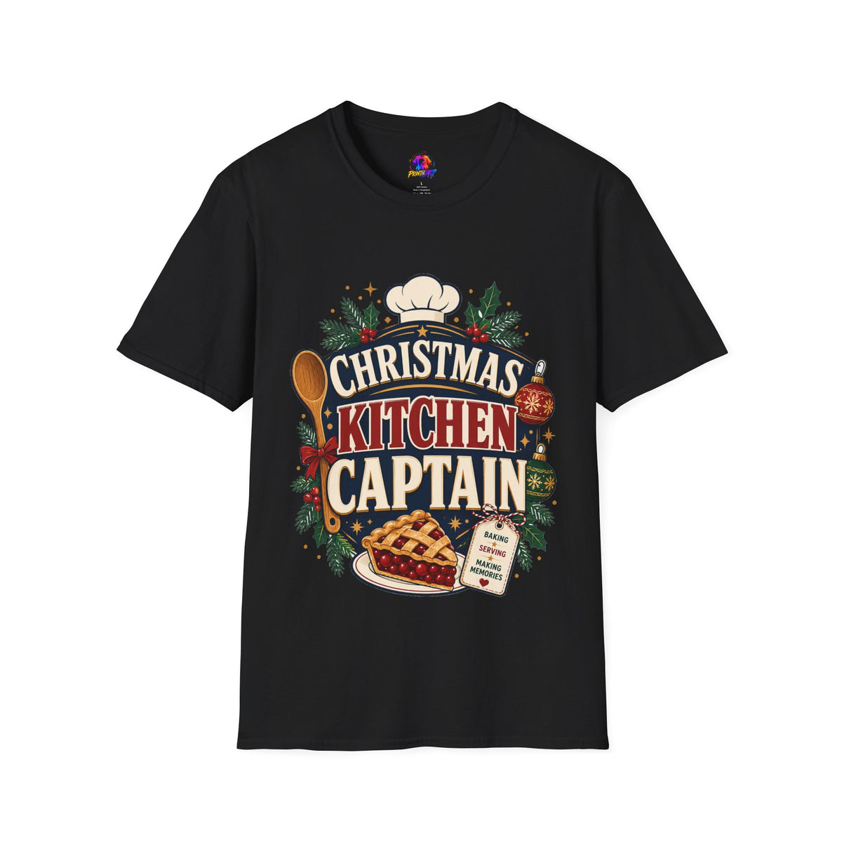 Christmas Kitchen Captain T-Shirt — Festive Holiday Cooking Tee