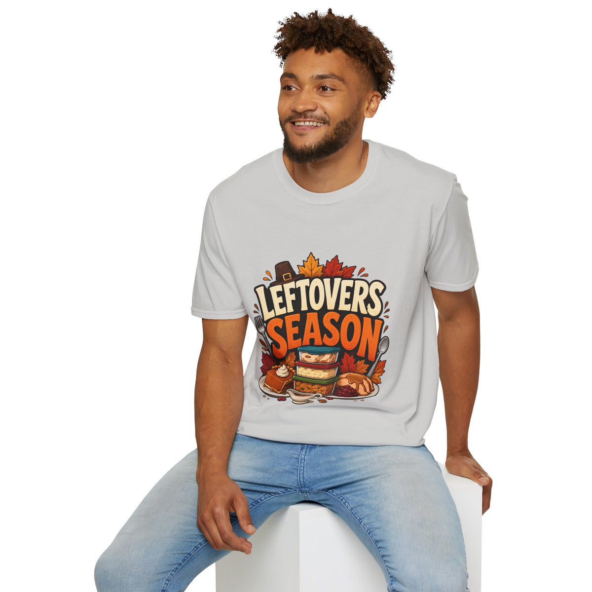 Thanksgiving T-Shirt Leftovers Season T-Shirt — Funny Thanksgiving Turkey & Pie Graphic Tee