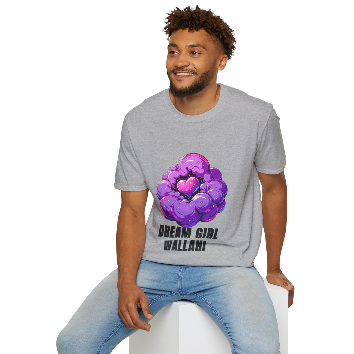 Dream Girl Wallahi T-Shirt — Cute Purple Heart Cloud Graphic Tee - Trending Now - August 2026