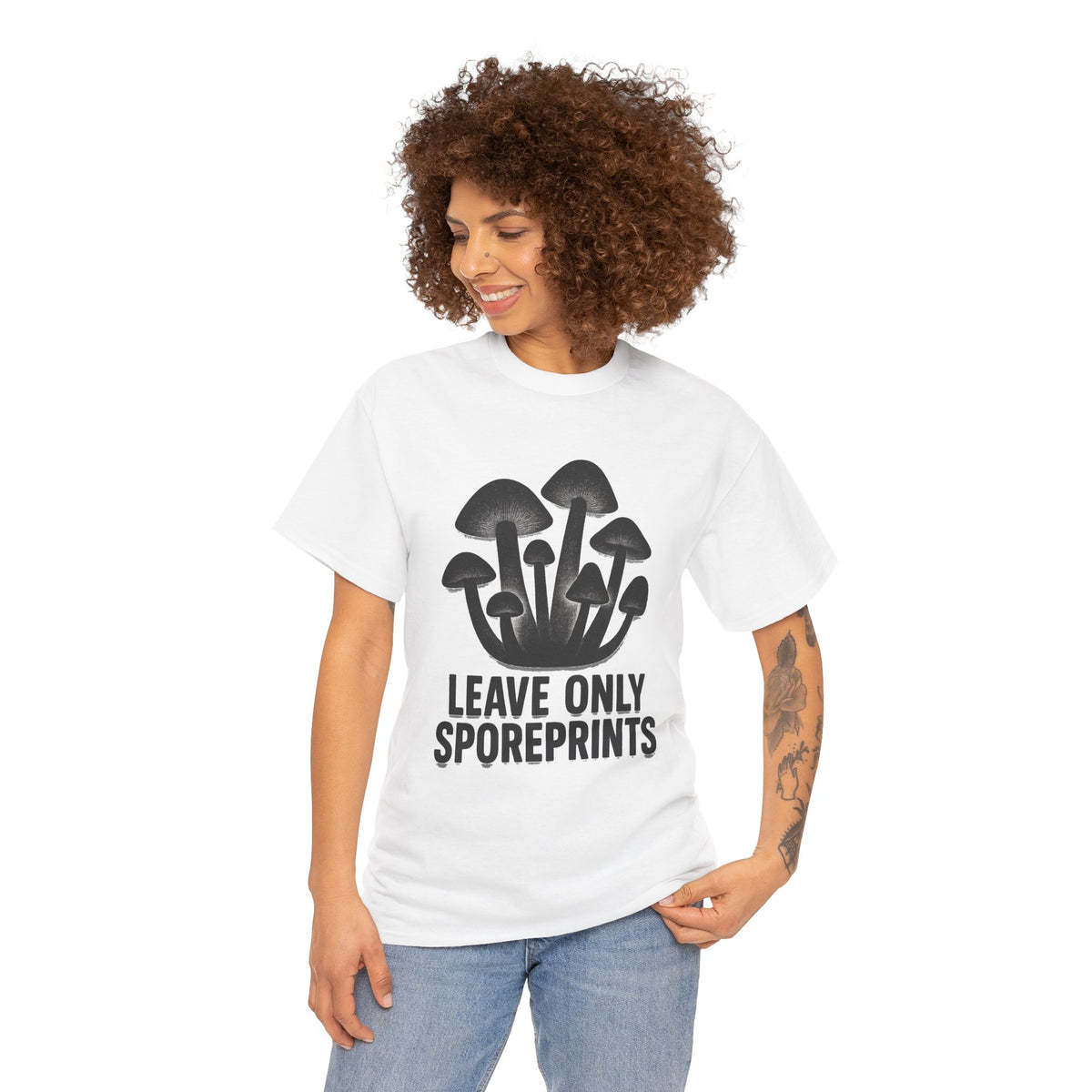 Mushroom Tee — "Leave Only Sporeprints" Eco Nature Graphic Shirt - Trending Now - August 2026