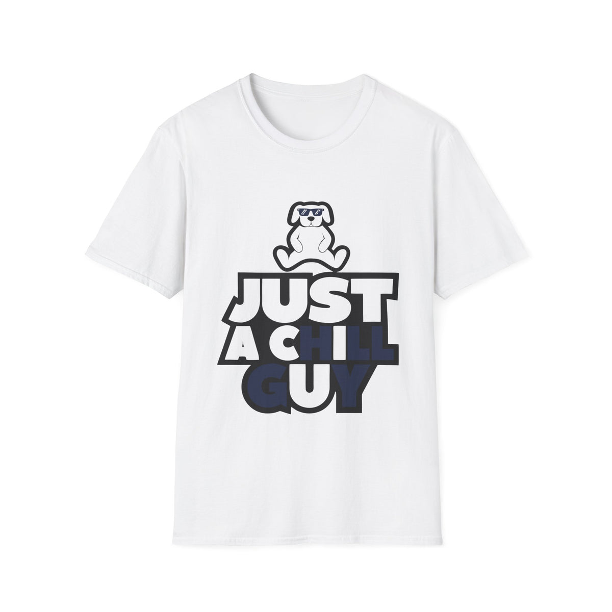 Just A Chill Guy Deconstructed Block T-Shirt - Minimalist Viral Meme Tee - Trending Now - September 2026