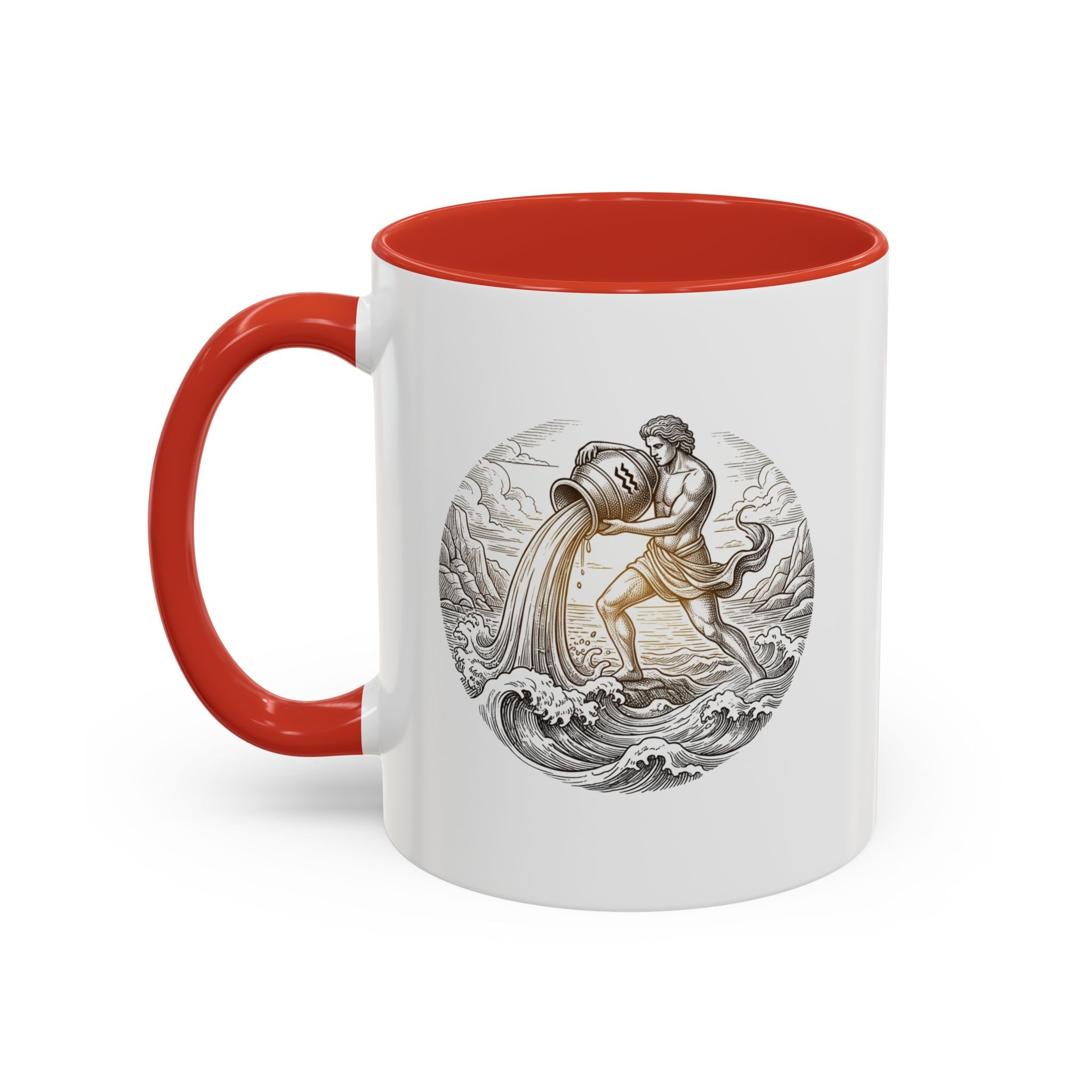 Aquarius Zodiac Coffee Mug — Astrology Sign Accent Mug