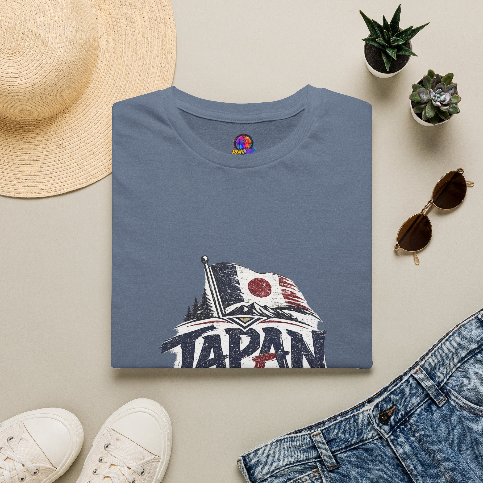 Japan Soccer T-Shirt – Vintage Flag & Crest Football Tee