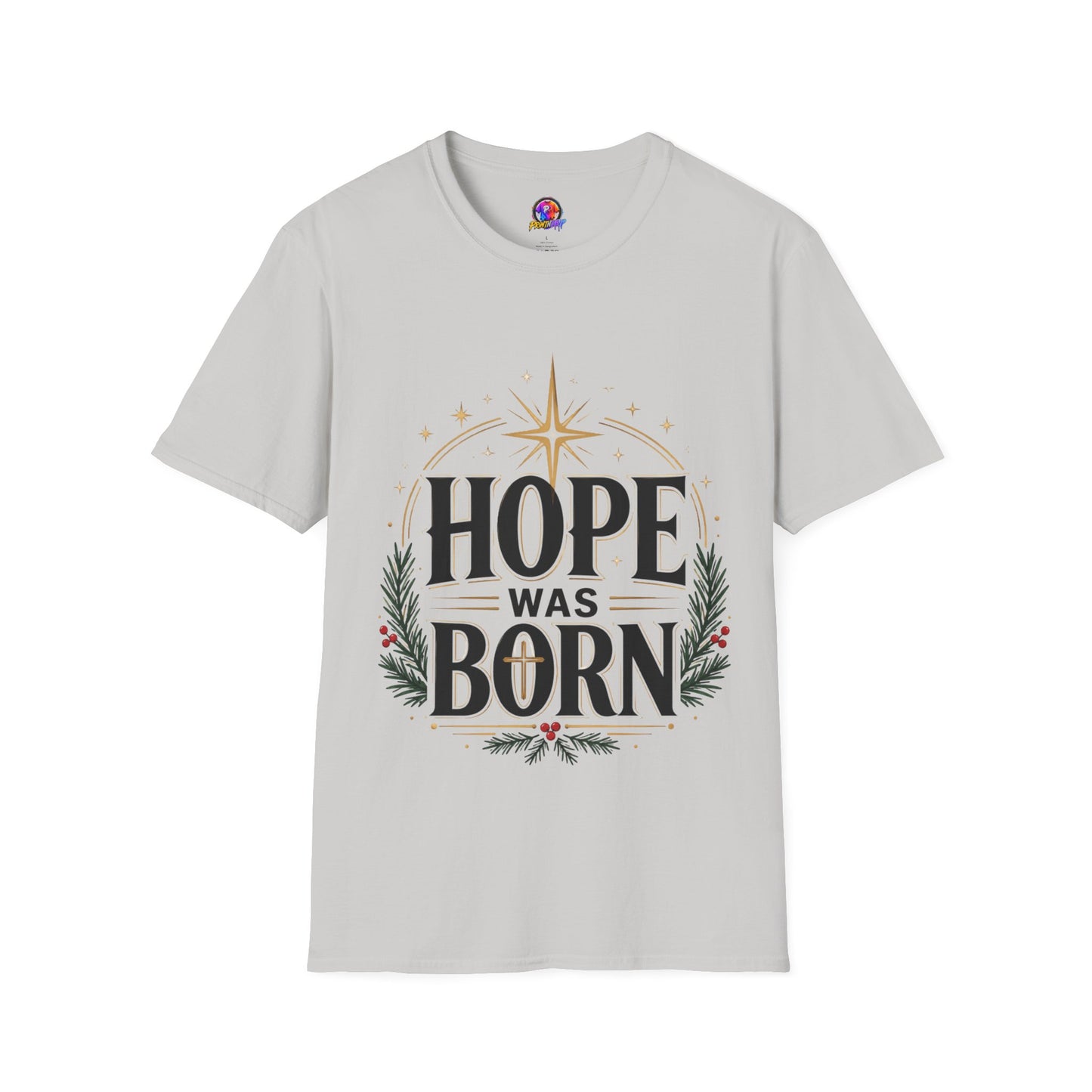 Hope Was Born T‑Shirt — Christmas Nativity Star Holiday Tee