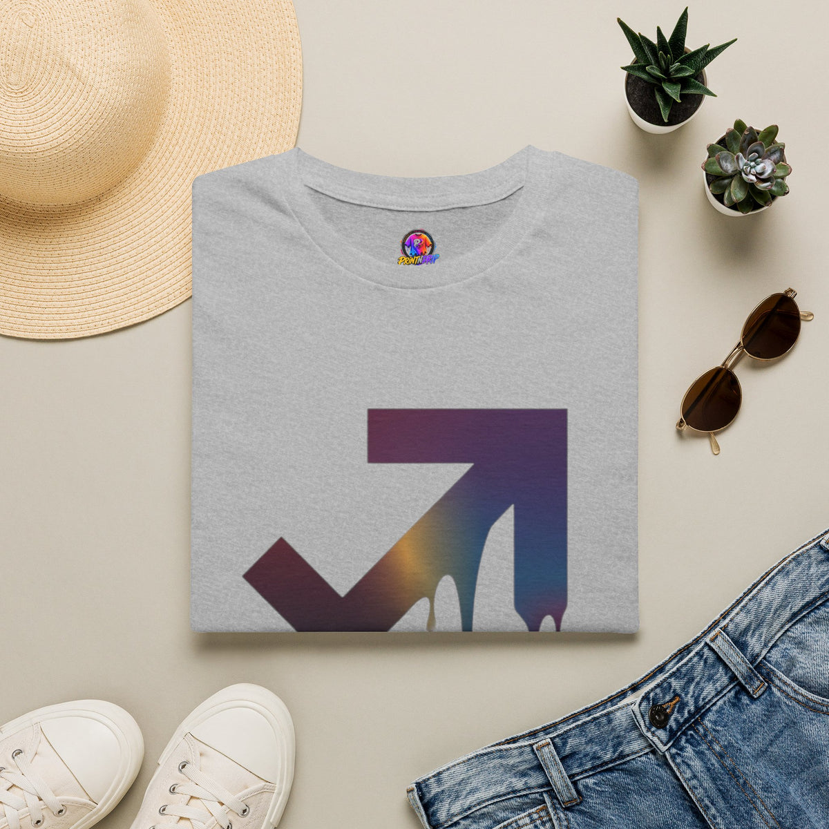 Sagittarius Drip T-Shirt — Gradient Astrological Arrow Tee