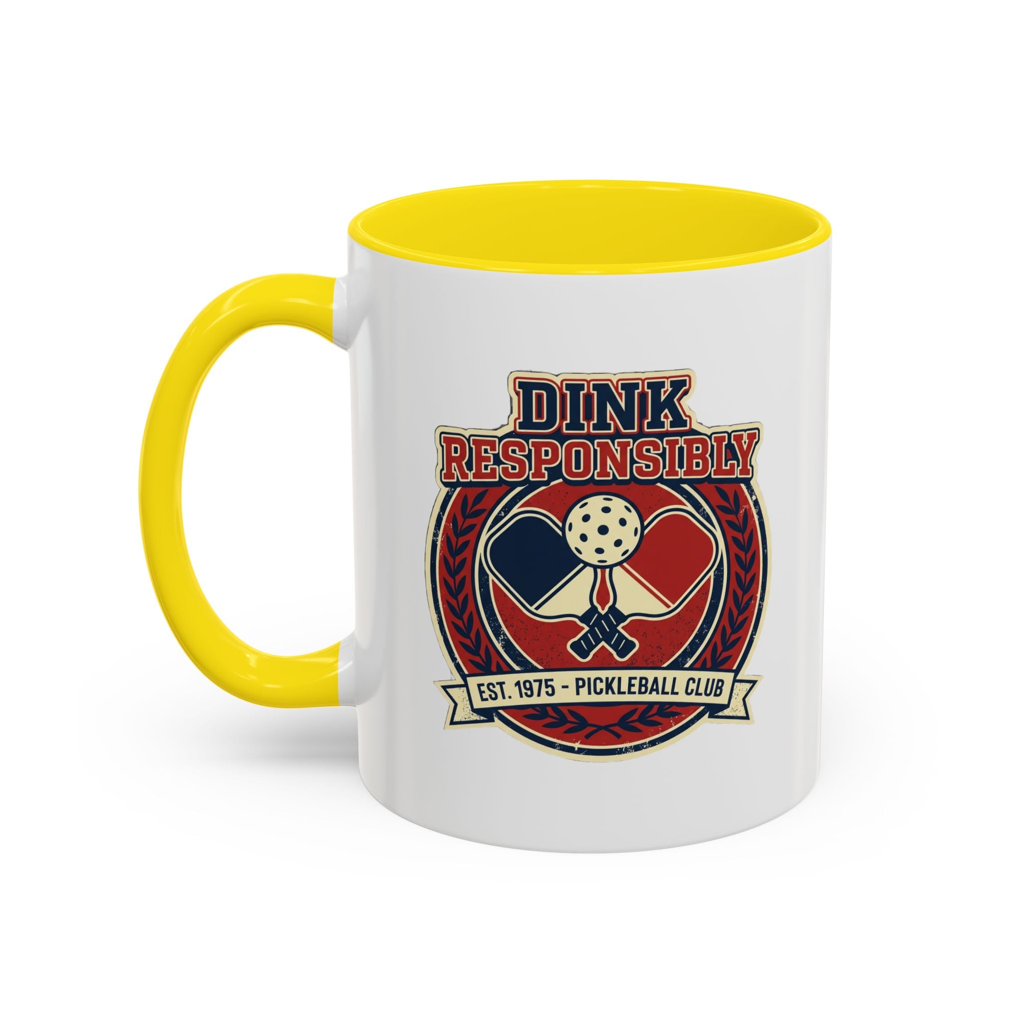 Funny Pickleball Coffee Mug - "Dink Responsibly" Accent Mug