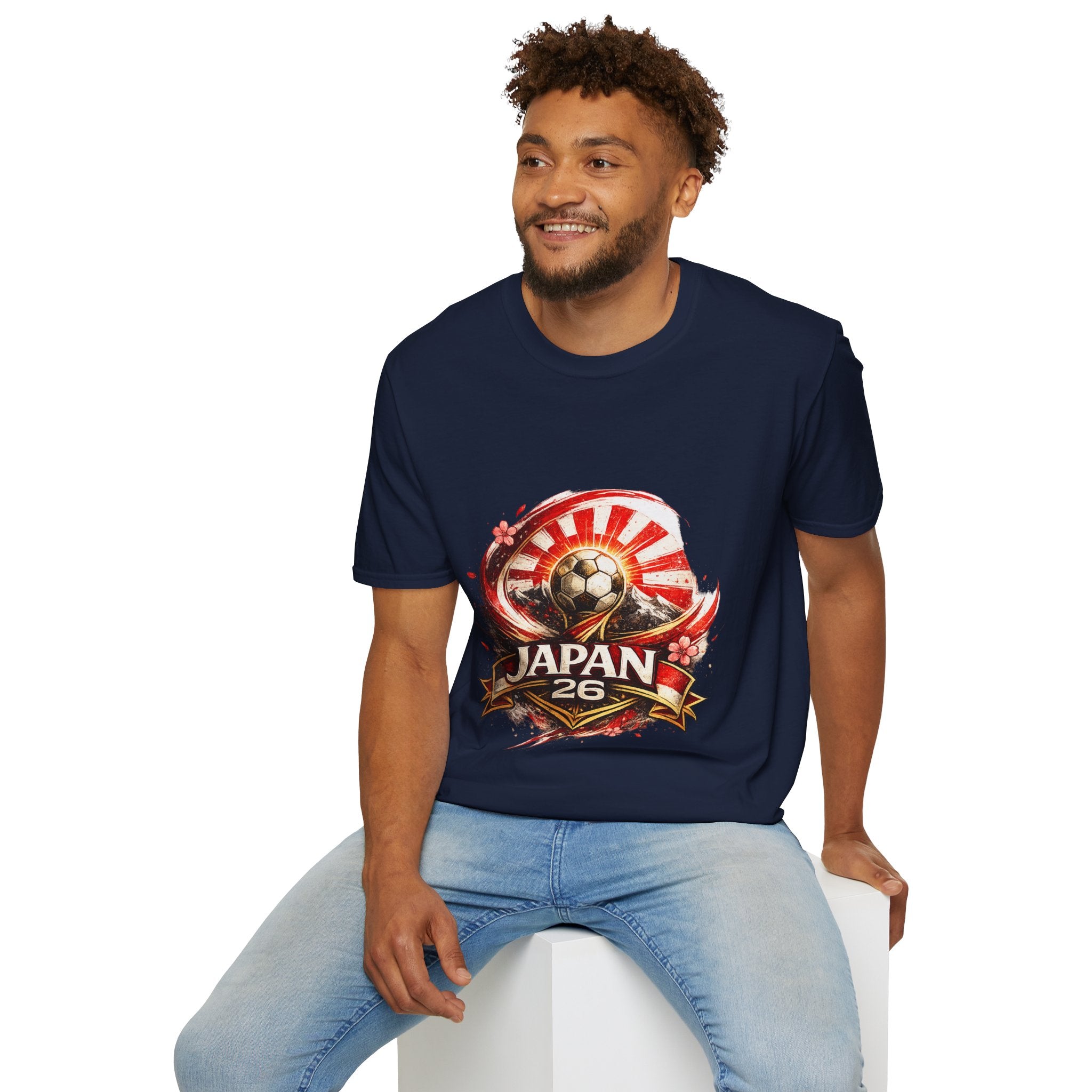 Japan Soccer T‑Shirt — Rising Sun Football Graphic