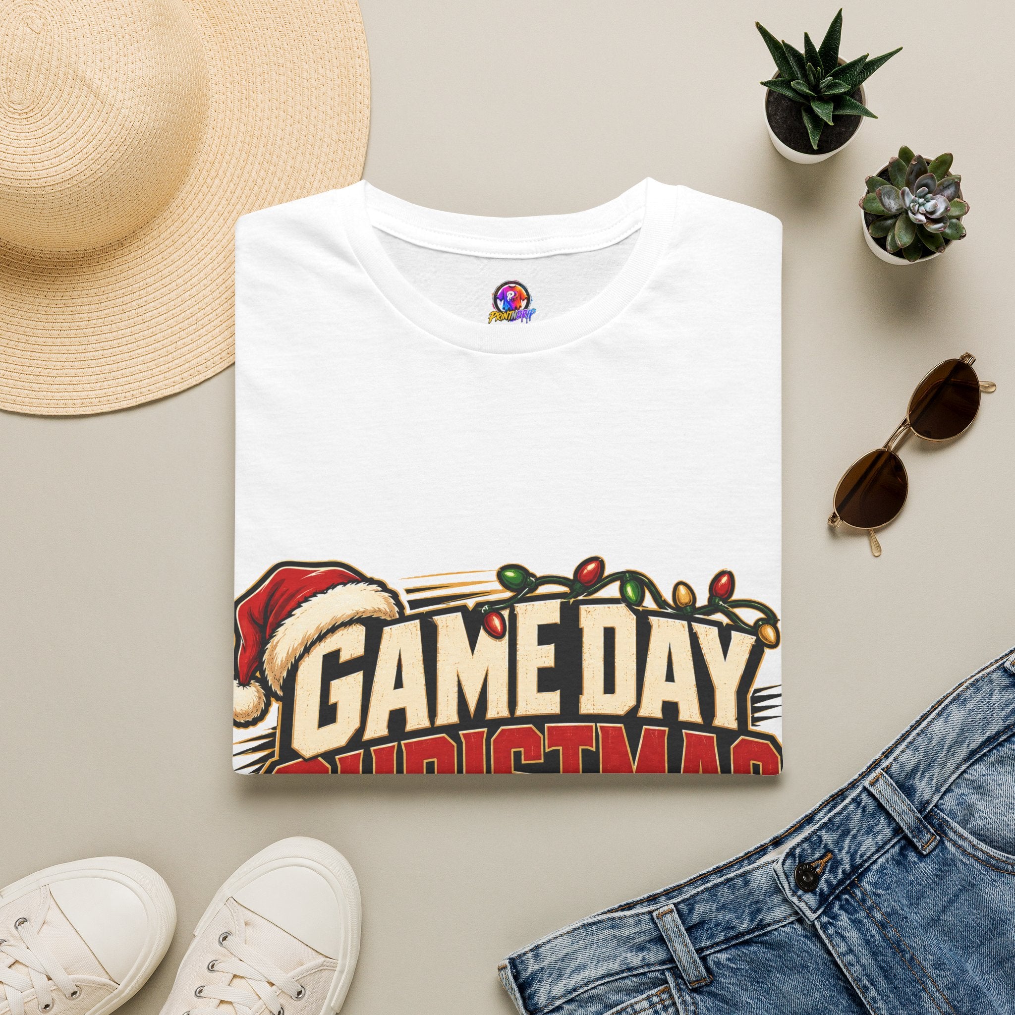 Game Day Christmas T-Shirt — Football Holiday Mode Tee