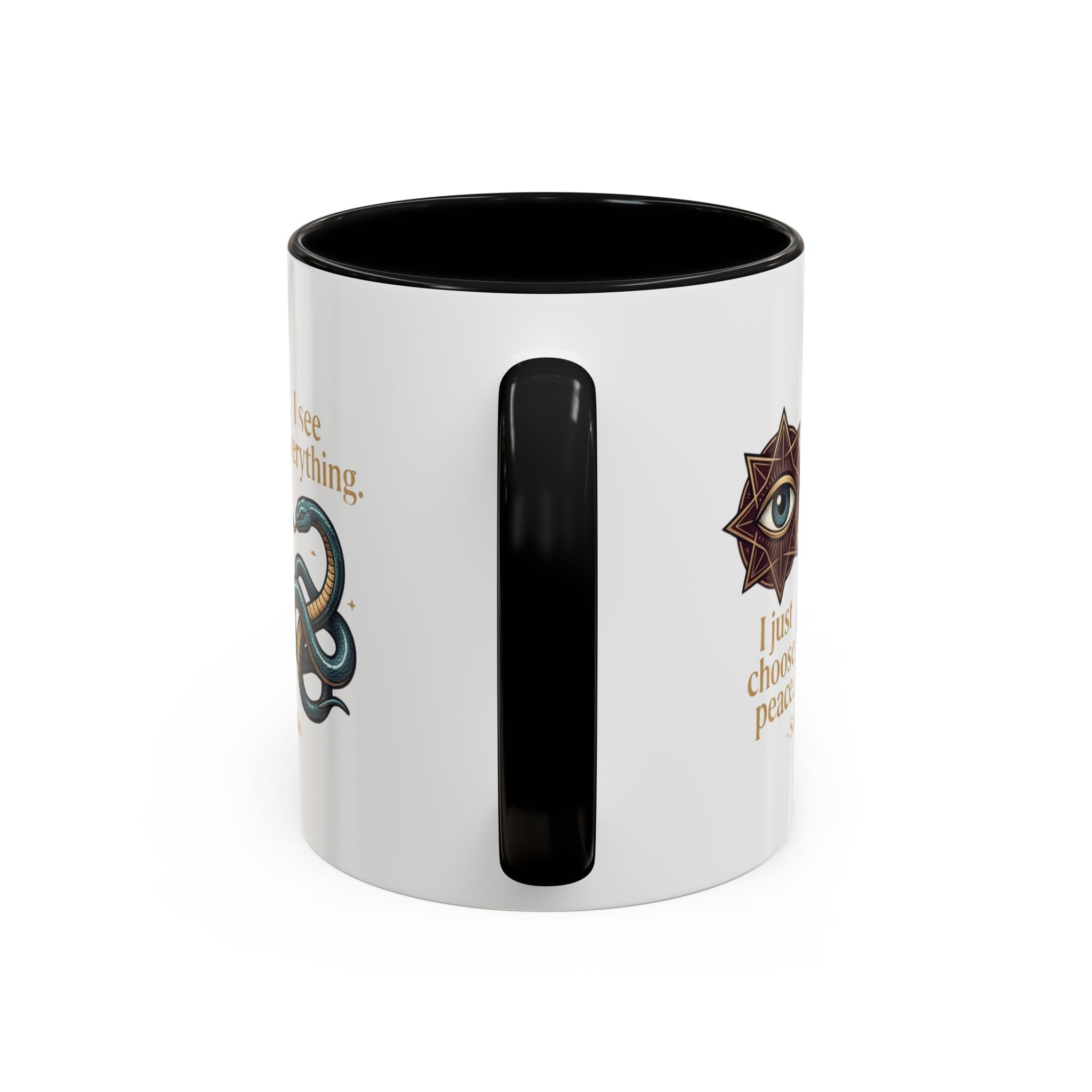 Scorpio Accent Coffee Mug – "I See Everything, I Just Choose Peace" Zodiac Mug