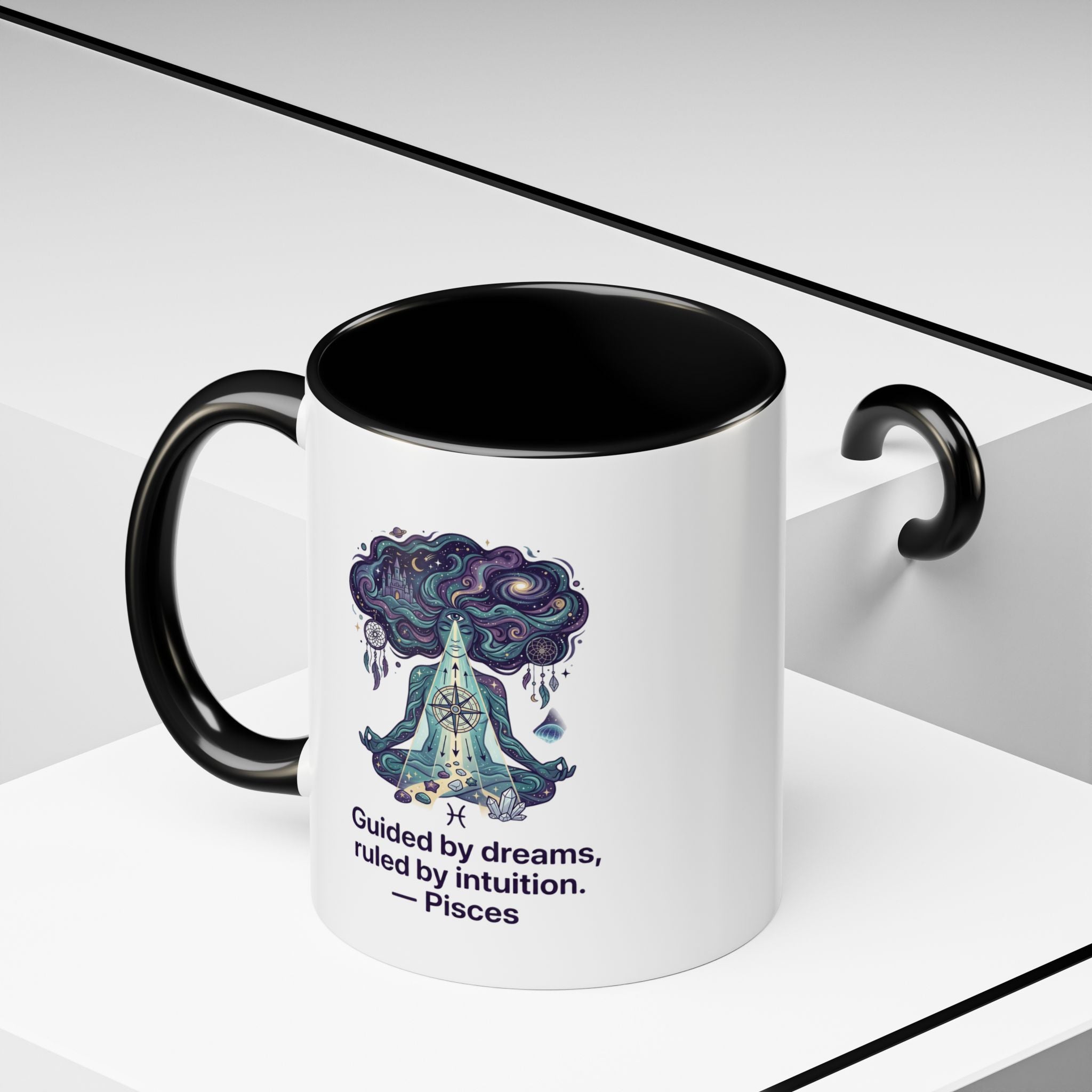 Pisces Zodiac Coffee Mug — "Guided by dreams, ruled by intuition" Accent Mug