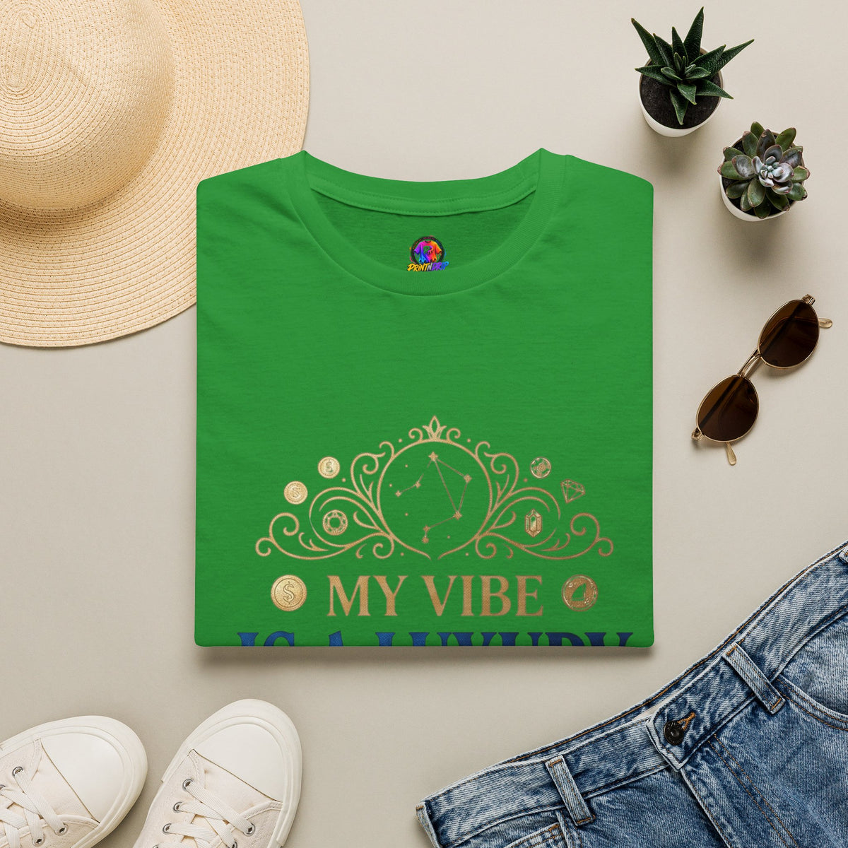 Libra Zodiac T-Shirt — "My Vibe Is A Luxury" Astrology Tee