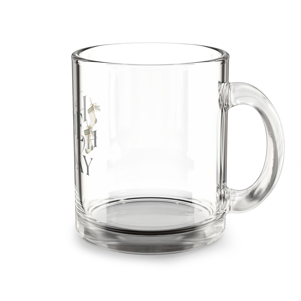Christmas Glass Mug Home Is the Holiday Glass Mug — 10oz Christmas Coffee Cup