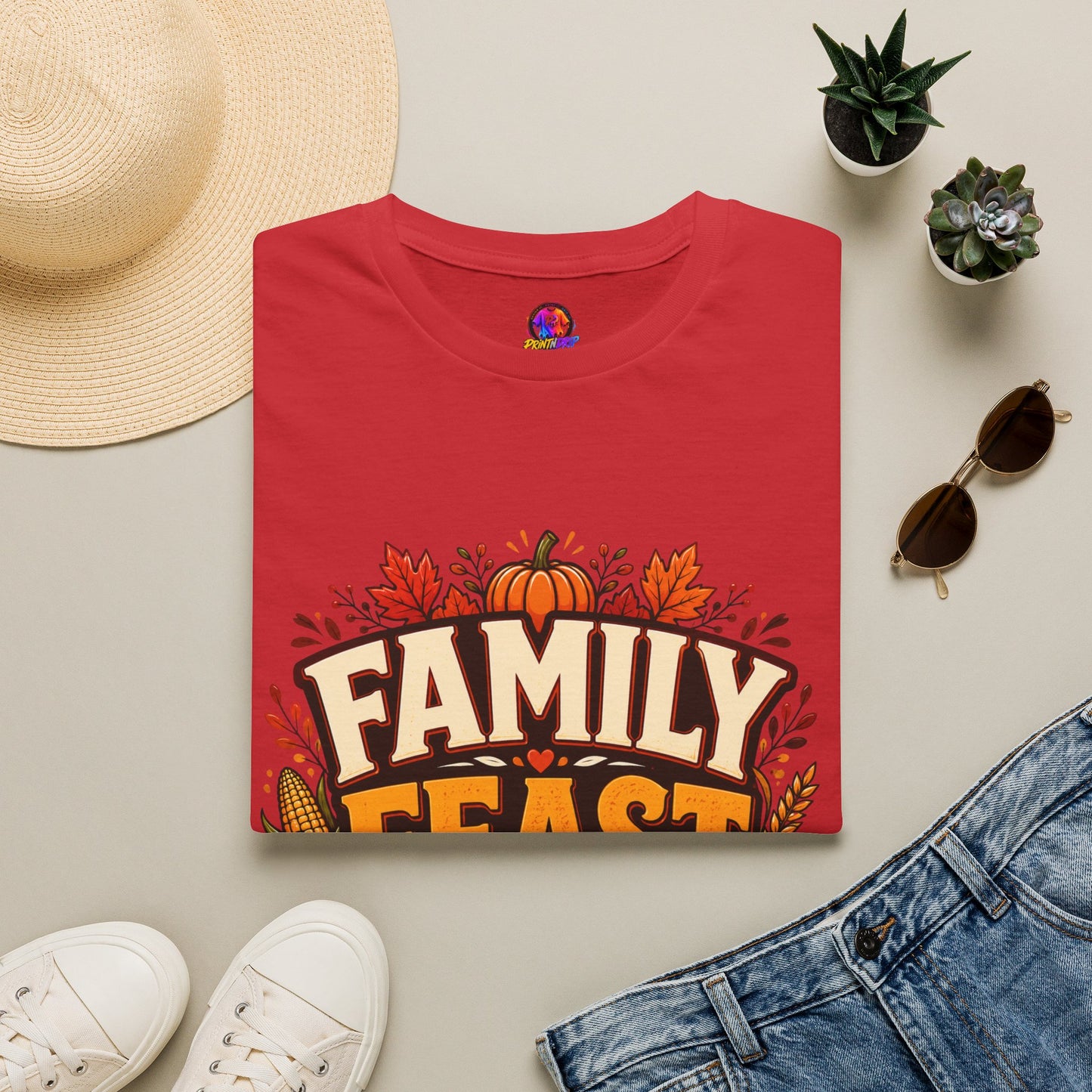 Family Feast Squad T-Shirt — Thanksgiving Fall Harvest Tee