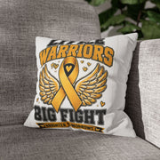 Champion Kids Pillow - "Little Warriors Big Fight" Childhood Cancer Awareness Throw Pillowcase